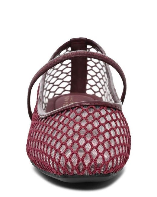 Nicole Miller Red Mesh Flat