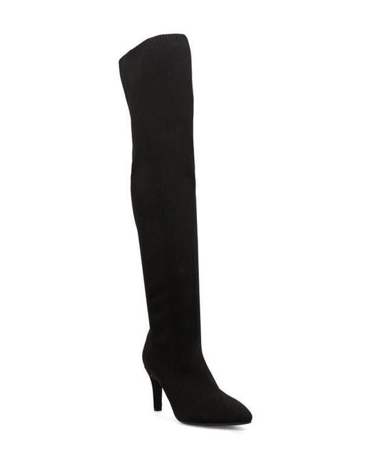 MIA Black Camera Knit Over-The-Knee Boot