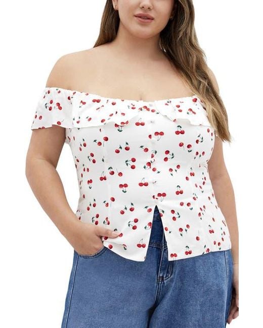 City Chic White Bella Top