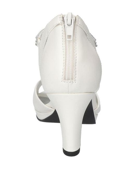 Easy Street White Flash Peep Toe Pump