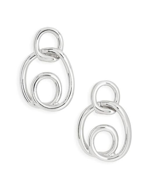 Leith Metallic Intertwined Drop Earrings