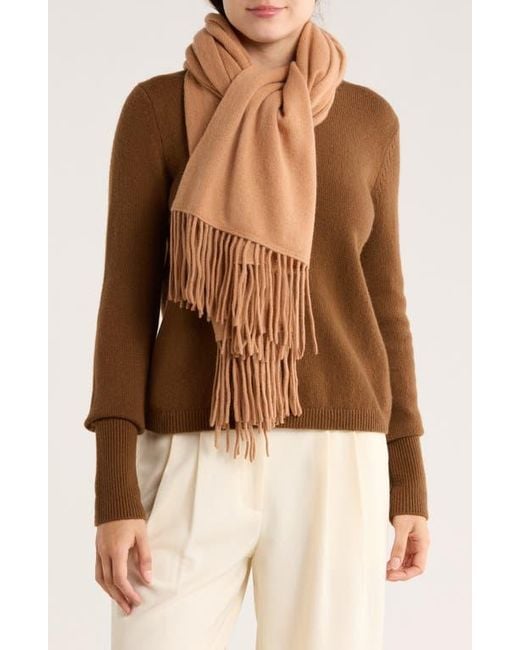 Portolano Brown Solid Cashmere Wrap