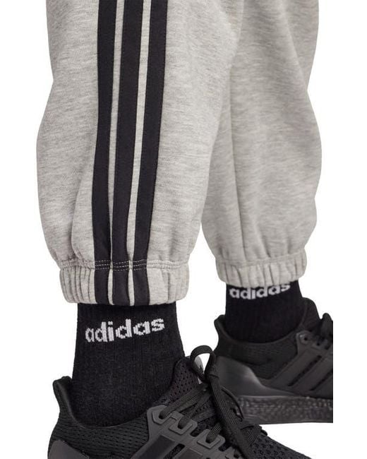Adidas Black 3-Stripes Fleece Sweatpants