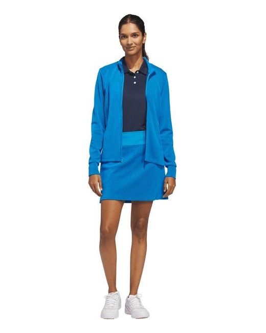 Adidas Blue Performance Textured Full Zip Jacket