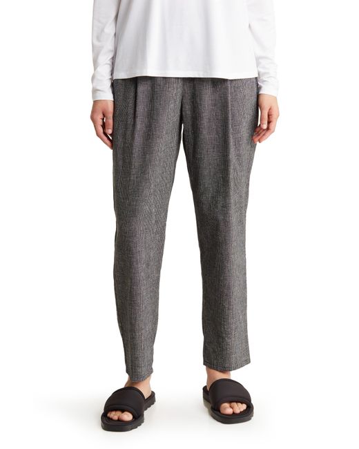 Eileen Fisher Gray Hemp & Organic Cotton Tapered Ankle Pants