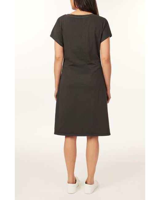 c&c california shirt dress C&C California Oakley Side Tie T-Shirt Dress in Black