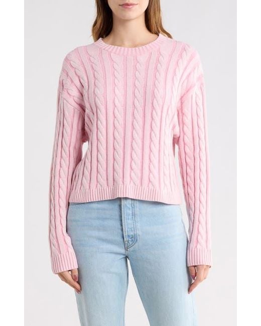 Abound Red Cable Crew Sweater