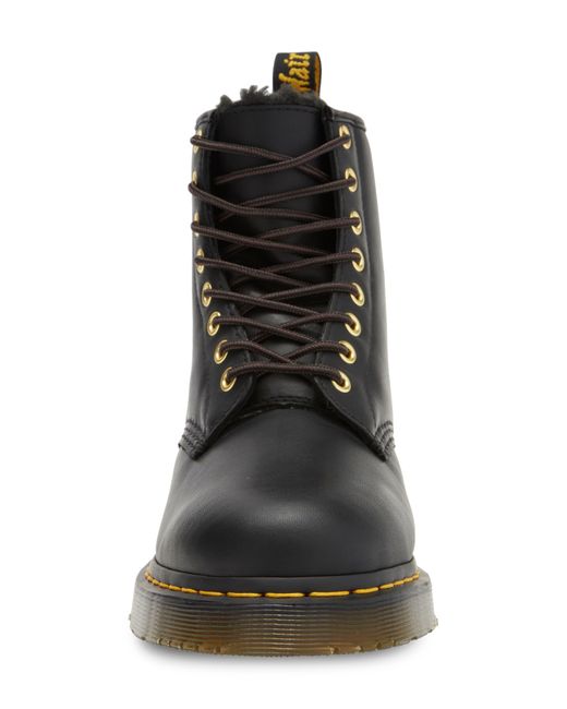 Dr. Martens Black 1460 Waterproof Wintergrip Faux Fur Lined Boot