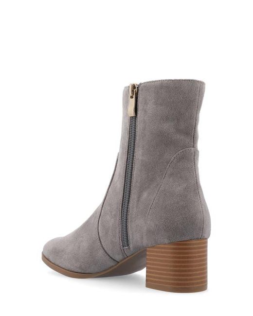 Journee Collection Gray Hayven Tru Comfort Block Heel Bootie