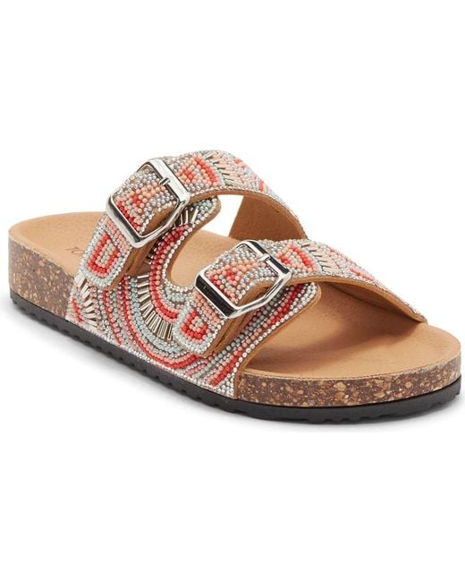 Top Moda Brown Spring Slide Sandal