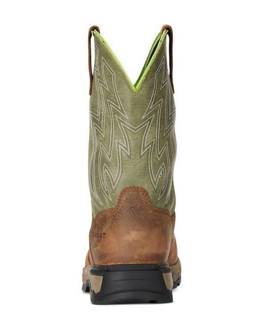 Ariat Green Rebar Flex Waterproof Western Boot for men