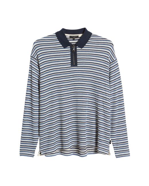 Ted Baker Beer Stripe Stretch Cotton Polo In Blue At Nordstrom Rack for Men  | Lyst
