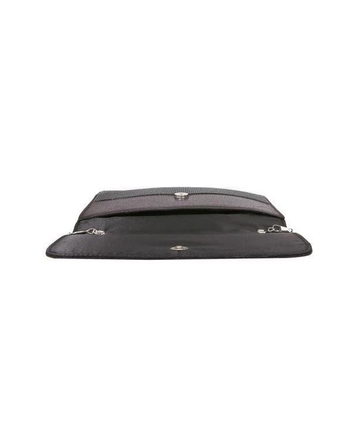 BERNESS Black Rhinestone Envelope Clutch