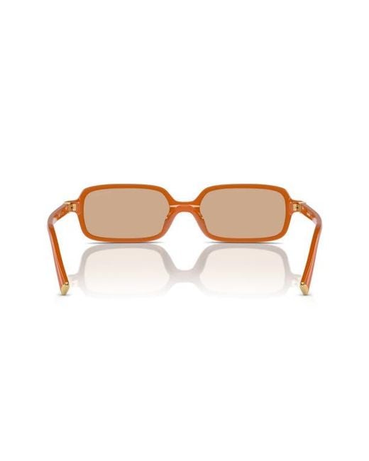 Miu Miu Orange 51Mm Rectangular Sunglasses