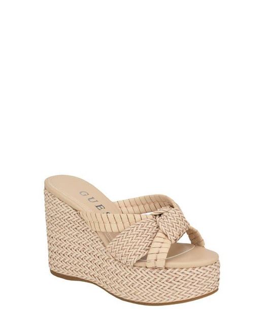 Guess Natural Eveh Platform Wedge Sandal