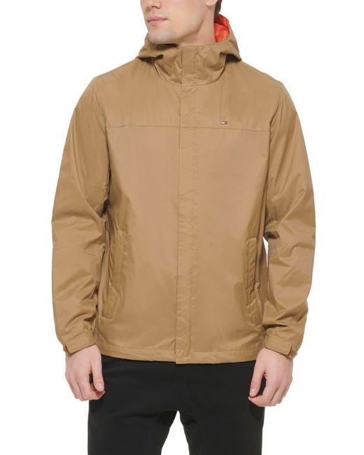 Tommy Hilfiger Green Hooded Rain Slicker Jacket for men