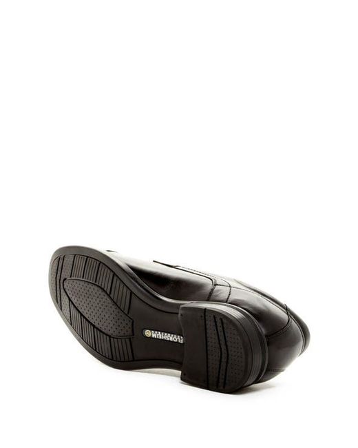 Florsheim Black Leather Cap-Toe Derby Oxfords for men