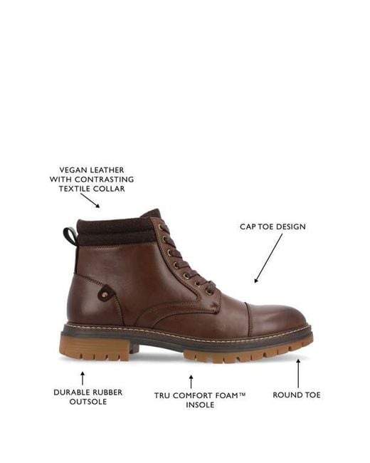 Vance Co. Brown Fegan Cap Toe Boot for men