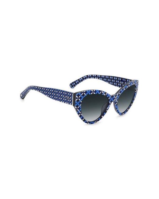 Kate Spade Blue Paisleigh 55Mm Gradient Cat Eye Sunglasses