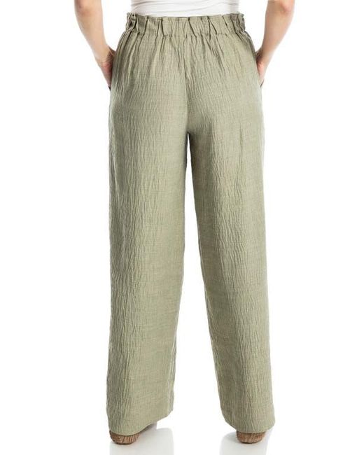 Max Studio Green Pleated Woven Pants