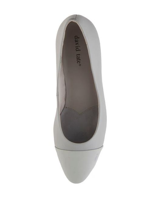 David Tate Gray Colette Cap Toe Pump