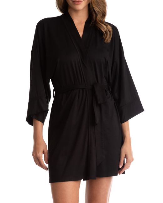 In Bloom by Jonquil Belted Stretch Robe In Blk At Nordstrom Rack in Black |  Lyst