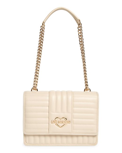 Love Moschino Natural Borsa Quilted Shoulder Bag