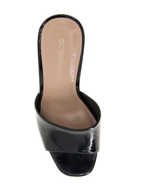 BCBGeneration Black Giani Wedge Slide Sandal