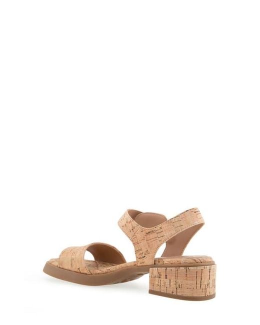 Aerosoles Natural Dorian Block Heel Ankle Strap Sandal