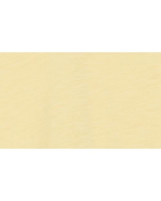 Democracy Yellow Split Neck Three-Quarter Sleeve Top