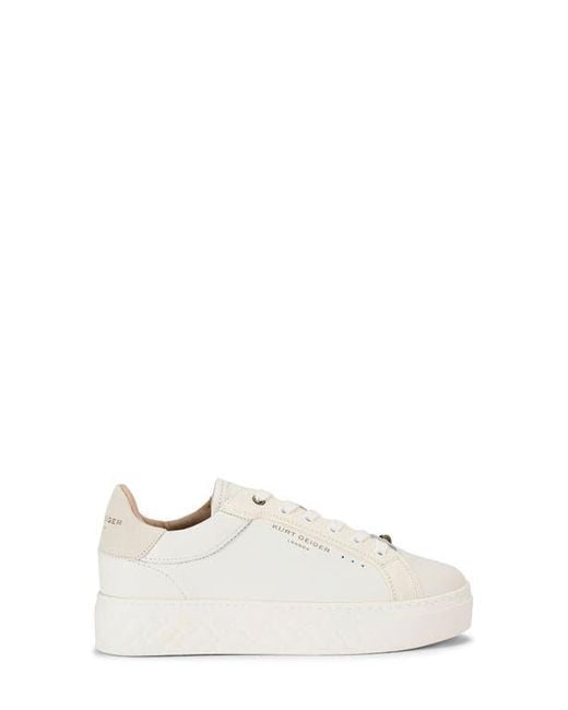 Kurt Geiger White Kensington Platform Sneaker