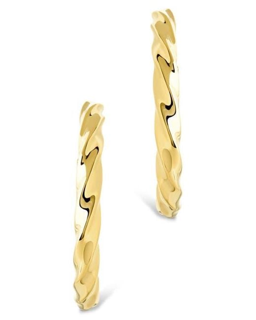 Sterling Forever Metallic Chandler Twisted Hoop Earrings