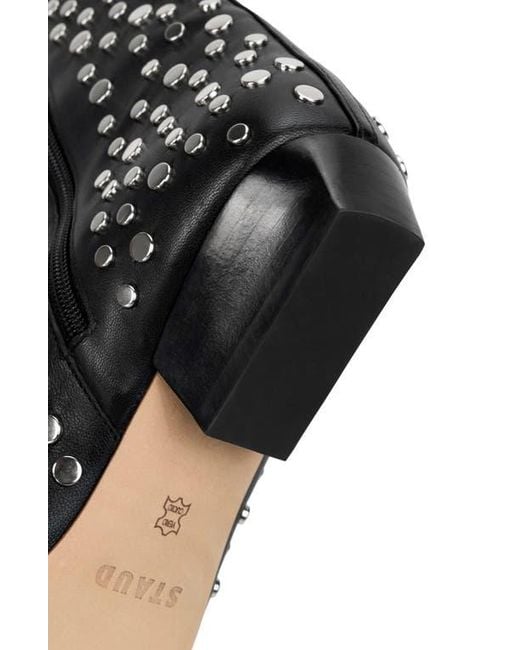 Staud Black Wally Flat Ankle Boot
