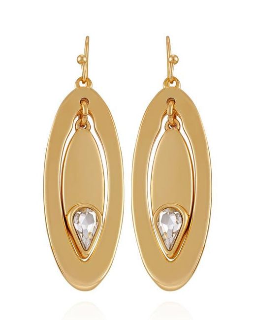Vince Camuto Metallic Oval Drop Earrings