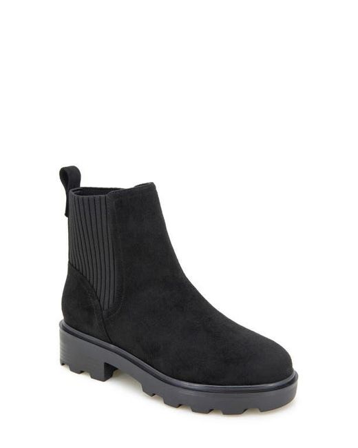 Kensie Black Emily Lug Sole Boot