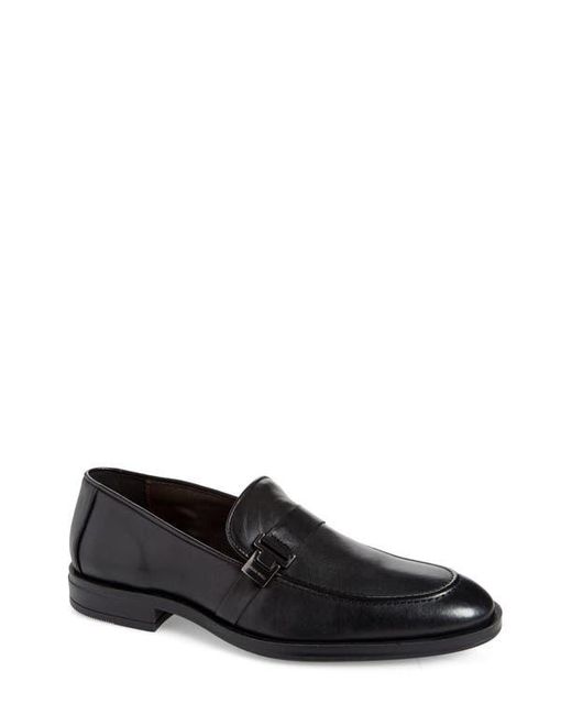 Bruno Magli Pablo Mens Black Leather Loafers & Slip Ons  display picture 1