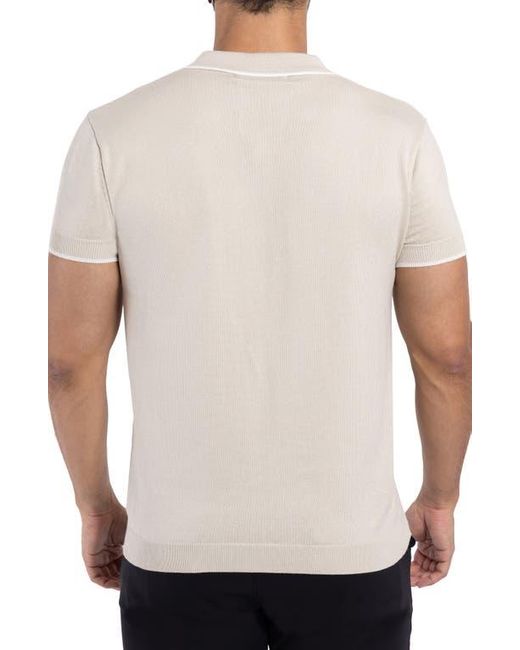 Xray Jeans White V-Neck Polo Sweater for men