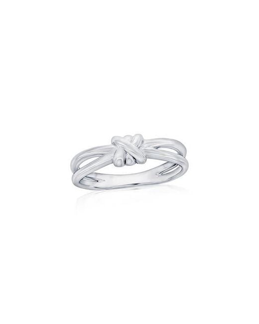 Simona Metallic Knot Textured Ring