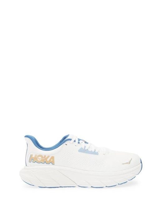 Hoka One One White Arahi 7 Running Shoe for men