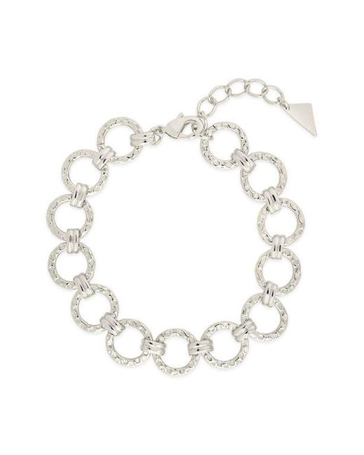 Sterling Forever Metallic Molten Chain Bracelet
