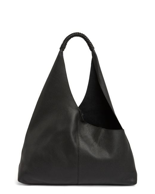 Vince Camuto Janya Hobo Bag In Black Smooth Leather At Nordstrom Rack