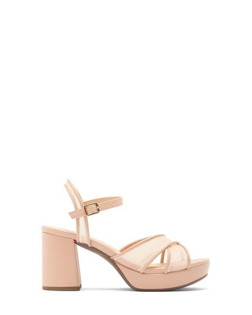 Kenneth Cole Pink Reeva Mesh Strap Platform Sandal