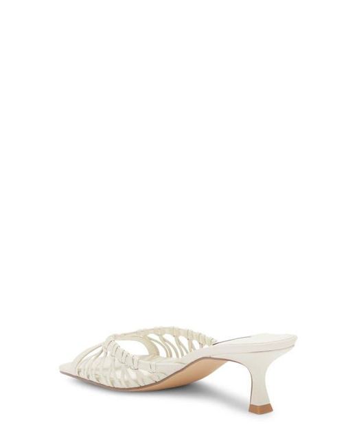 Steve Madden White Sharey Kitten Heel Sandal