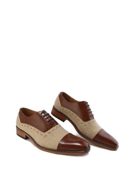 Gino Vitale Cap Toe Oxford in Brown for Men | Lyst