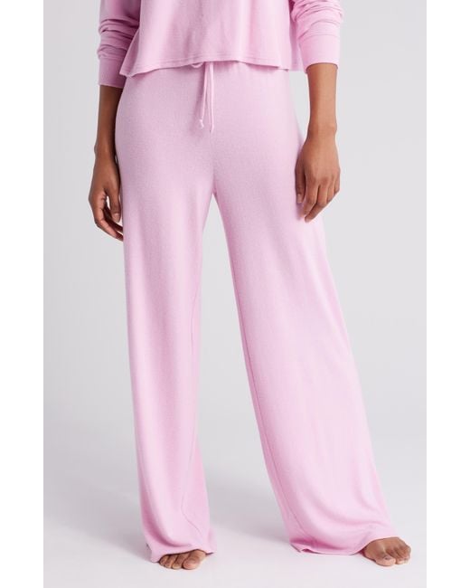 Abound Pink Easy Cozy Wide Leg Pajama Pants