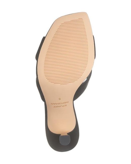 Stuart Weitzman Black Miami Slide Sandal