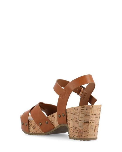 Journee Collection Brown Platform Sandal