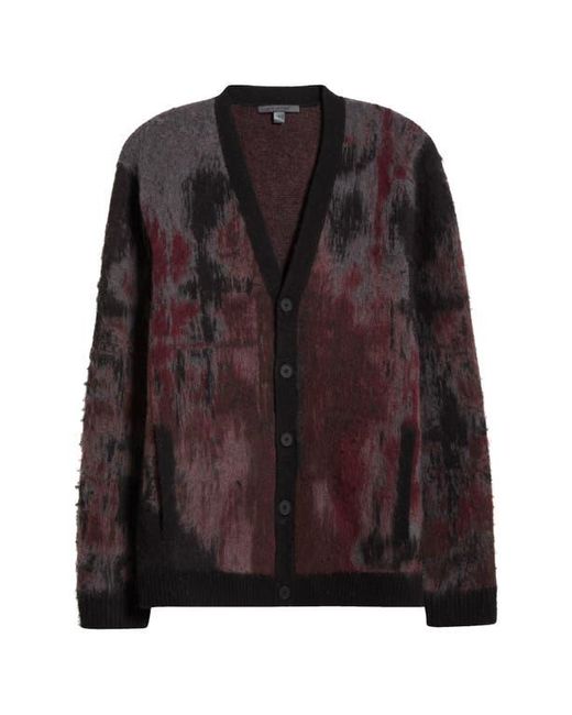 John Varvatos Brown Dio Jacquard Cardigan for men