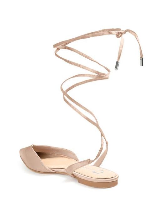Journee Collection White Lace-Up Pointed-Toe Flat