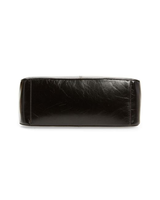Hobo International Black Top Handle Leather Satchel